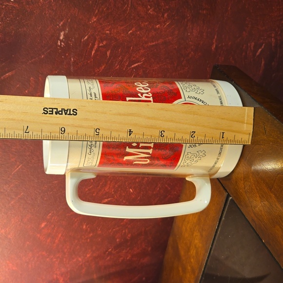 VTG Old Milwaukee Thermo-Serv Insulated 16 oz Plastic Beer Mug Made in USA 1973 - Picture 2 of 7